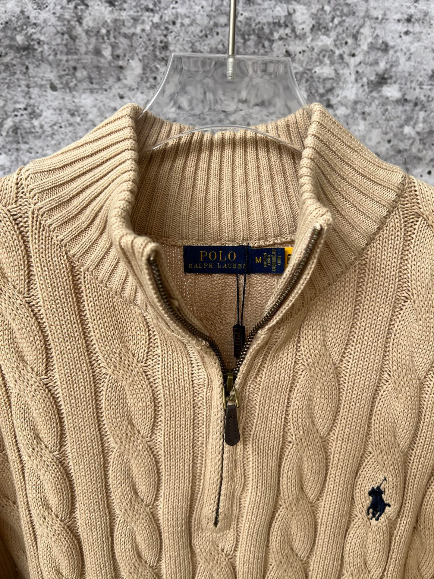 P240 Ralph Lauren classic unisex half-zip rubberized sweater, popular on all major platforms, original and consistent washed fabrics, workmanship details restored to the original, original pony embroidery on the chest, original custom-made hardware accessories